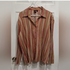 Milano Vibrant Striped Button Down Shirt